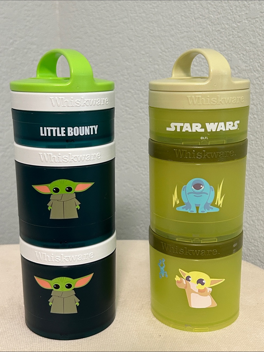 6 Piece Whiskware Stackable Snack Containers for Kids -Toddlers Stackable Cups